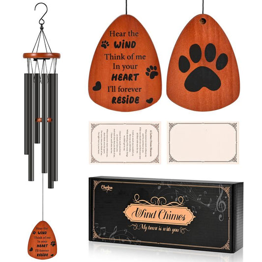 Dog Memorial Gifts for Loss of Dog Memorial Wind Chimes Pet Memorial Gifts for Dogs Loss of Dog Sympathy Gift Bereavement Gifts Dogs Dog Remembrance Gift Wind Chimes for outside (Design1)